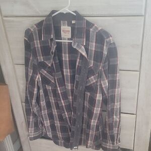 Mossimo Supply Co. Men's Black Plaid Shirt